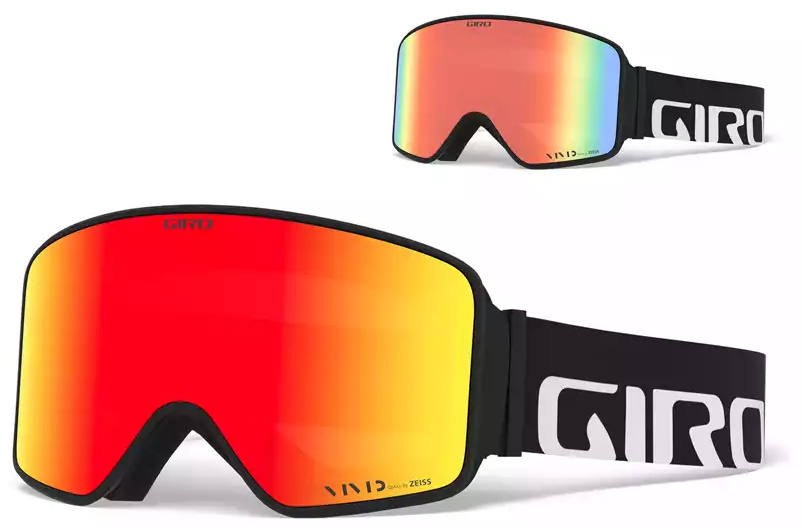 Giro Agent Lunettes de neige pour adulte – Sangle noire avec verres infrarouges vifs (2021