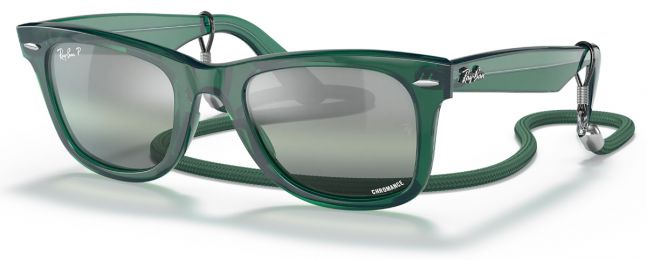 Monture Vert transparent x Silver/Green miroir Chromance