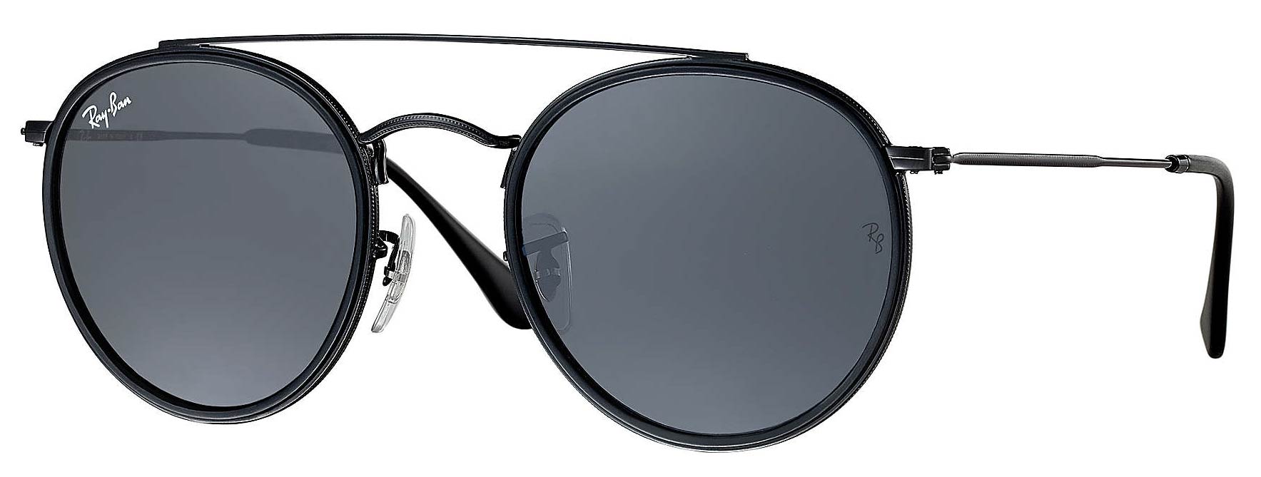 Rb3647n 002 Ray Ban Double Bridge Noir Lunettes De Soleil Ray