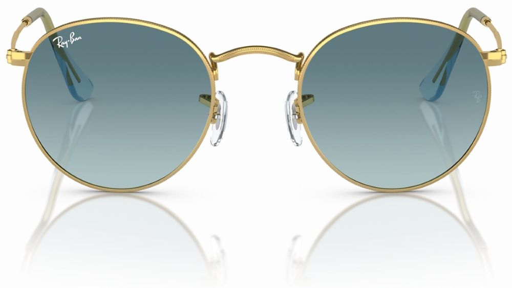 Les lunettes de soleil ROUND METAL en Or et Vert - RB3447