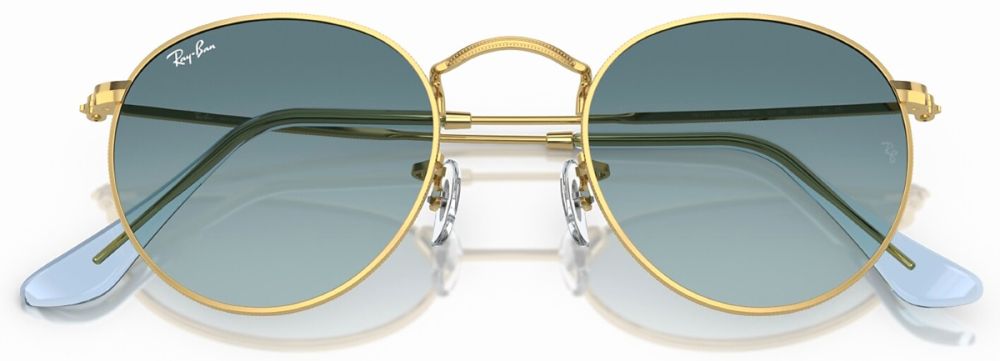 Les lunettes de soleil ROUND METAL en Or et Vert - RB3447