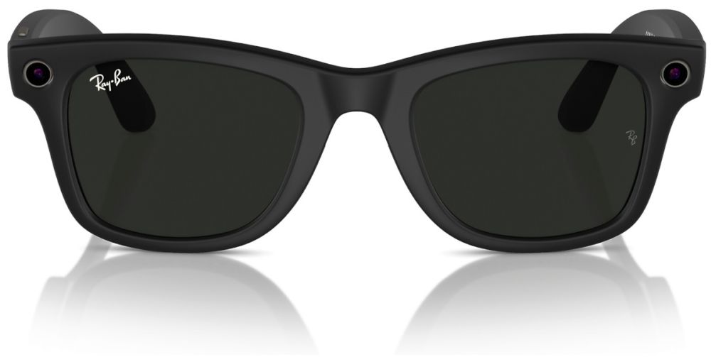 Les lunettes de soleil RAY-BAN, META WAYFARER en Noir et Incolore 