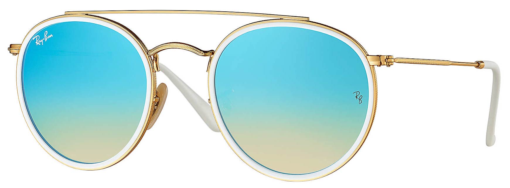 Lunettes de soleil Ray Ban Round Double Bridge RB3647N 001 4O 51 22 pas cher