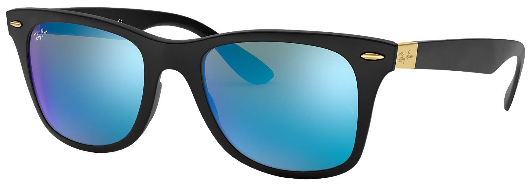 Lunettes de soleil wayfarer rondes - Bleu main image 0