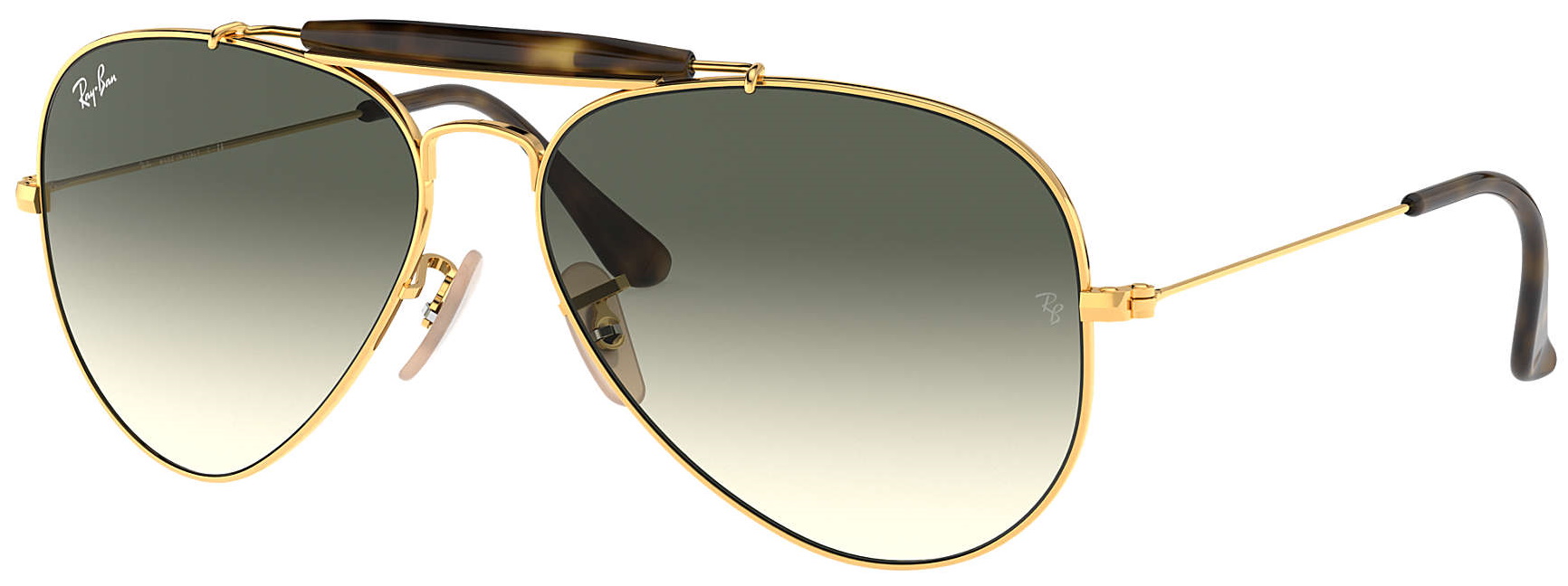 Ray Ban Sunglasses- 
Model: OUTDOORSMAN HAVANA COLLECTION Ray-Ban R2733 Unisex Outdoorsman Havana RB3540 Gold/Green  main image 2