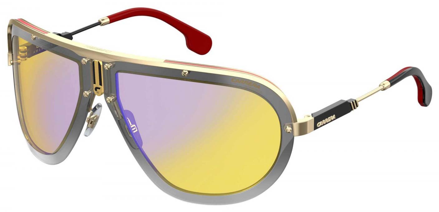 Lunettes De Soleil Carrera Flaglap 11 - Aviateur Noir/gris - UV400 - Neuves étiquetées