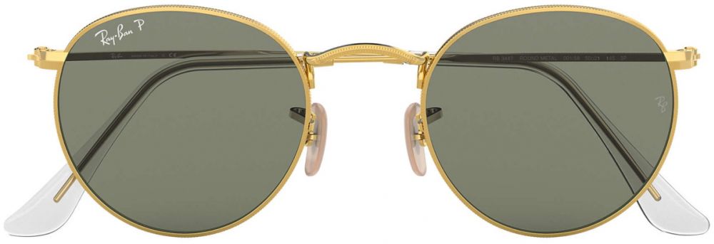 Les lunettes de soleil ROUND METAL en Or et Vert - RB3447