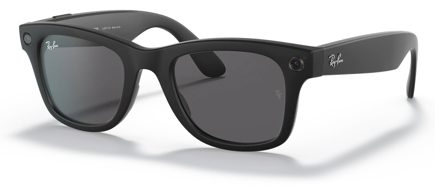 87 50 Lunettes de soleil Ray-Ban Stories Wayfarer Large RW4002 601S/87 50-22 ...