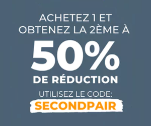 Achetez 1 paire et obtenez -50% sur la 2ème