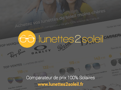 Lunettes2soleil.fr : comparateur de prix 100% Lunettes de soleil